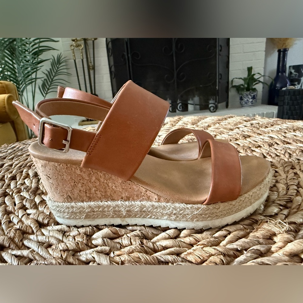 Altar’d State Tan Wedge Sandals
